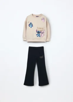 Jogging set in cotone fleece stretch bambina