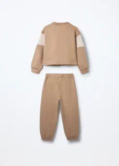 Jogging set in cotone fleece stretch bambina