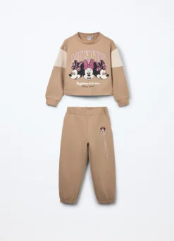 Jogging set in cotone fleece stretch bambina