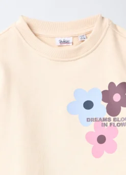 Jogging set in cotone garzato stretch bambina