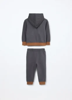 Jogging set in felpa di puro cotone neonato