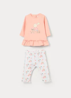 Jogging set in french terry di cotone stretch neonata