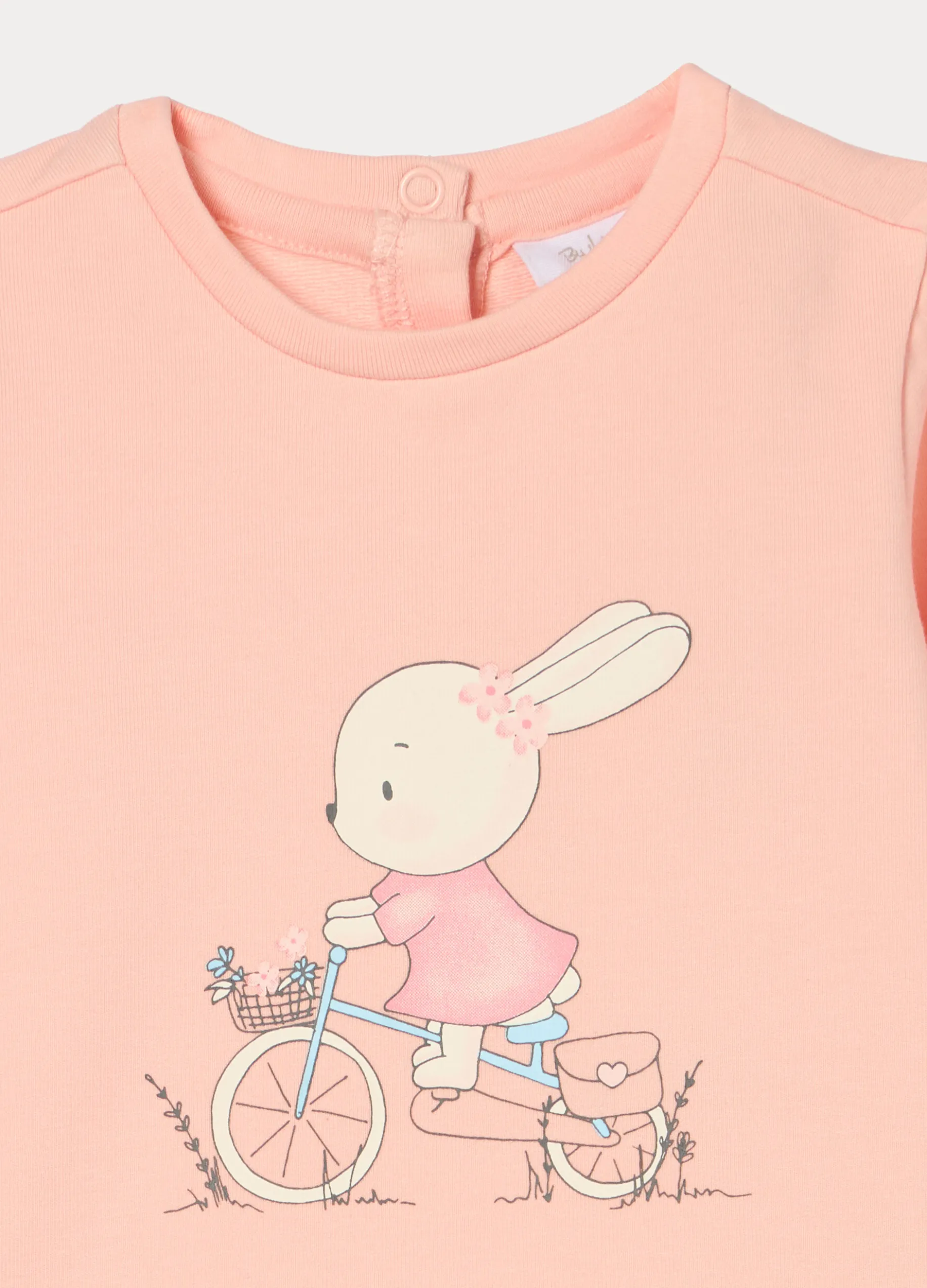 Jogging set in french terry di cotone stretch neonata