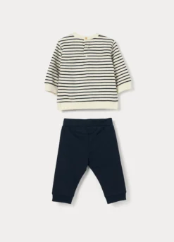 Jogging set in french terry di puro cotone neonato