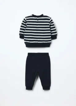 Jogging set in french terry di puro cotone neonato