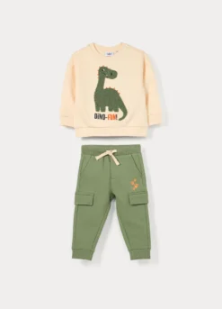 Jogging set in french terry di puro cotone bimbo