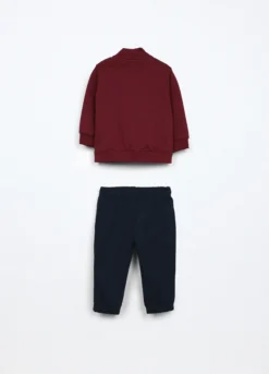 Jogging set in french terry di puro cotone neonato
