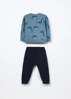 Jogging set in french terry di puro cotone neonato