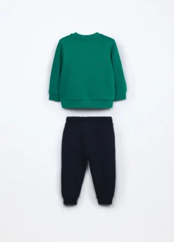Jogging set in french terry di cotone neonato