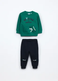 Jogging set in french terry di cotone neonato