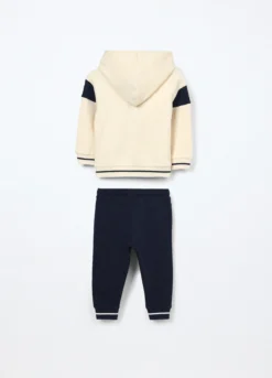 Jogging set in french terry di puro cotone neonato
