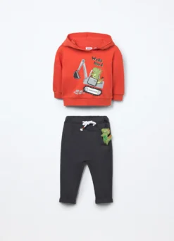 Jogging set in french terry di puro cotone neonato