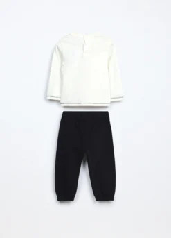 Jogging set in french terry di puro cotone neonato