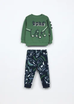 Jogging set in french terry di puro cotone neonato