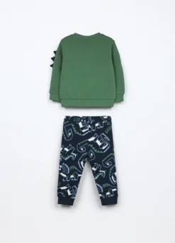 Jogging set in french terry di puro cotone neonato