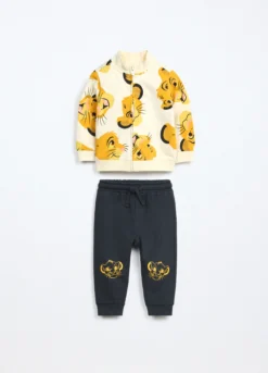 Jogging set in french terry di puro cotone neonato