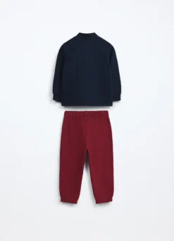 Jogging set in french terry di puro cotone neonato