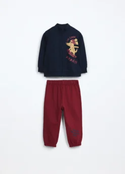 Jogging set in french terry di puro cotone neonato