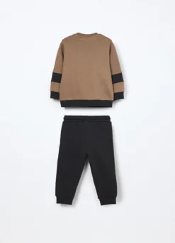 Jogging set in french terry di puro cotone neonato