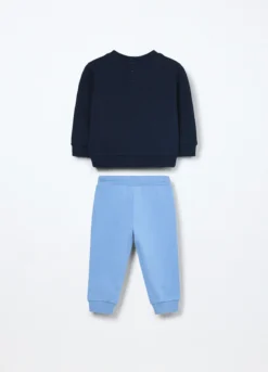 Jogging set in french terry di puro cotone neonato