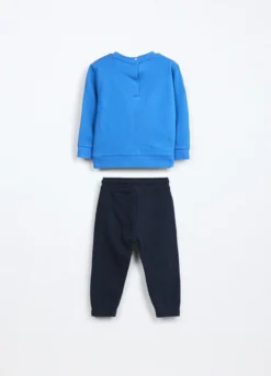 Jogging set in french terry di puro cotone neonato