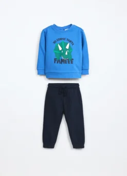 Jogging set in french terry di puro cotone neonato