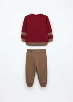 Jogging set in french terry di puro cotone neonato