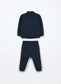 Jogging set in french terry di puro cotone neonato