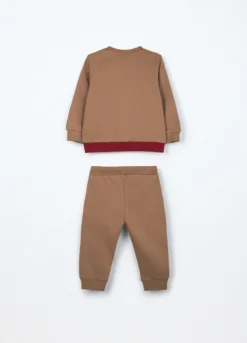 Jogging set in french terry di puro cotone neonato