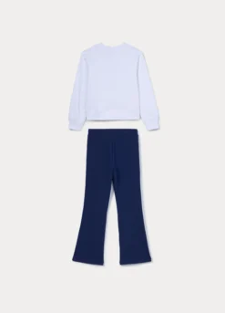 Jogging set in french terry di puro cotone bambina