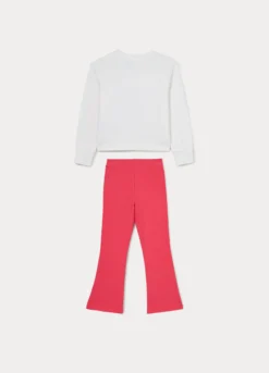 Jogging set in french terry di puro cotone bambina