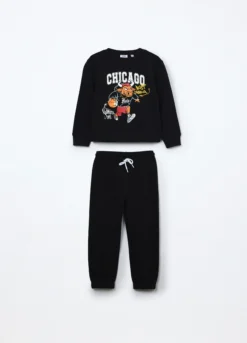 Jogging set in french terry di puro cotone bambino