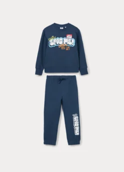 Jogging set in french terry di puro cotone bambino