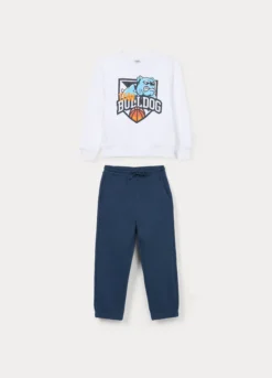 Jogging set in french terry di puro cotone bambino