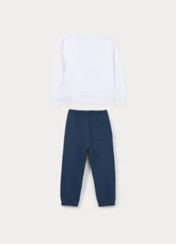 Jogging set in french terry di puro cotone bambino