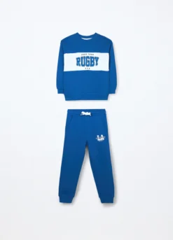 Jogging set in french terry di puro cotone bambino
