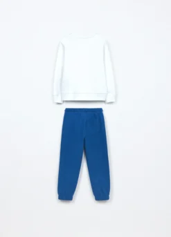 Jogging set in french terry di puro cotone bambino