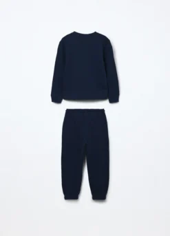 Jogging set in french terry di puro cotone bambino