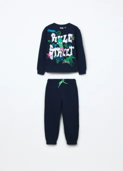 Jogging set in french terry di puro cotone bambino