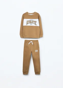 Jogging set in french terry di puro cotone bambino