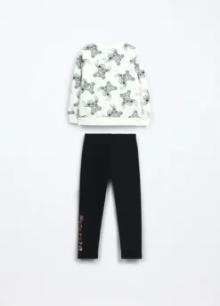 Jogging set in french terry stretch bambina