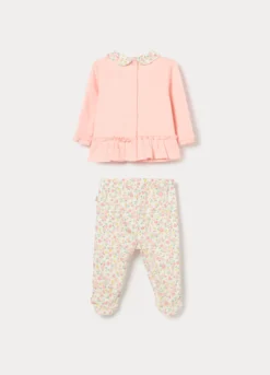 Jogging set in interlock di puro cotone neonata