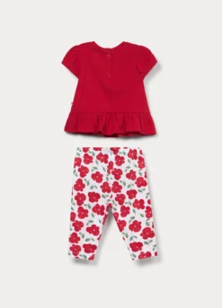 Jogging set in jersey di cotone stretch neonata