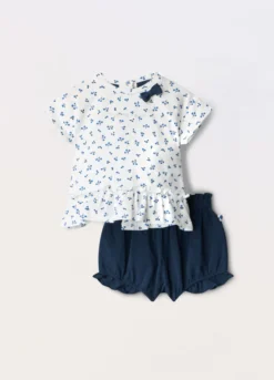 Jogging set in jersey di cotone stretch neonata