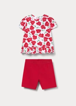 Jogging set in jersey di cotone stretch neonata
