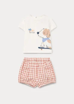 Jogging set in jersey di cotone stretch neonato