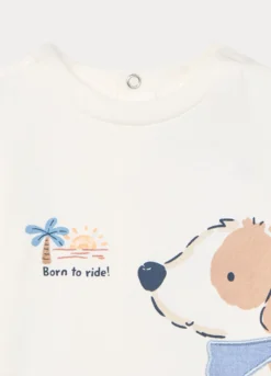 Jogging set in jersey di cotone stretch neonato