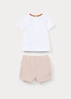 Jogging set in jersey di cotone stretch neonato