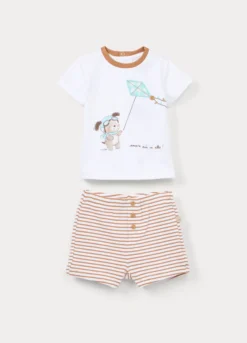 Jogging set in jersey di cotone stretch neonato