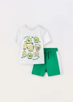 Jogging set in jersey di puro cotone neonato